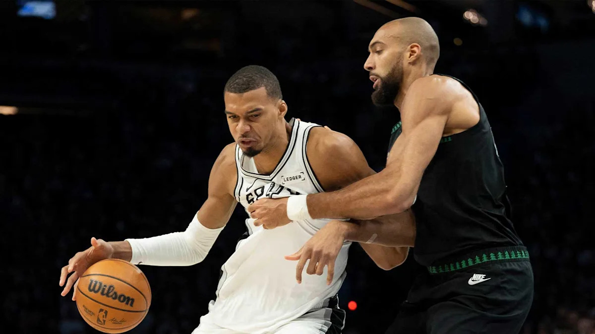 Timberwolves&rsquo; Rudy Gobert welcomes Victor Wembanyama back with flagrant 1 foul