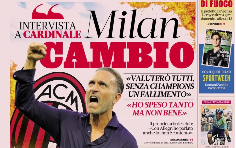 Today’s Papers – Cardinale warns Milan, end of Serie A scheduling chaos Today’s Papers – Cardinale warns Milan, end of Serie A scheduling chaos