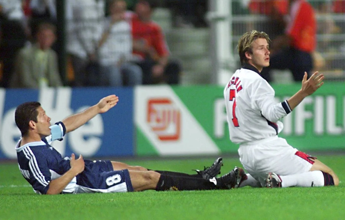‘David Beckham’s red card at France 98 was excessive. He shouldn’t have been sent off, but Diego Simeone was clever’ Javier Zanetti’s World Cup 98 admission ‘David Beckham’s red card at France 98 was excessive. He shouldn’t have been sent off, but Diego Simeone was clever’ Javier Zanetti’s World Cup 98 admission