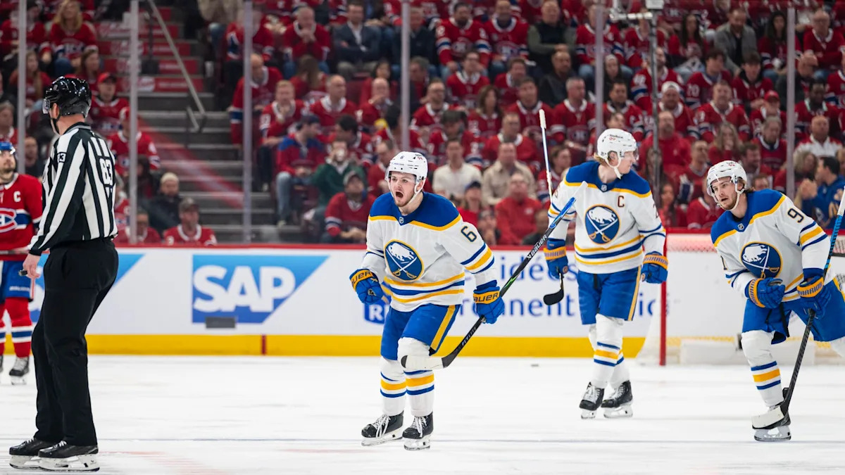 Benson breaks tie on birthday, Sabres beat Canadiens 3-2 in Game 4 to even series
