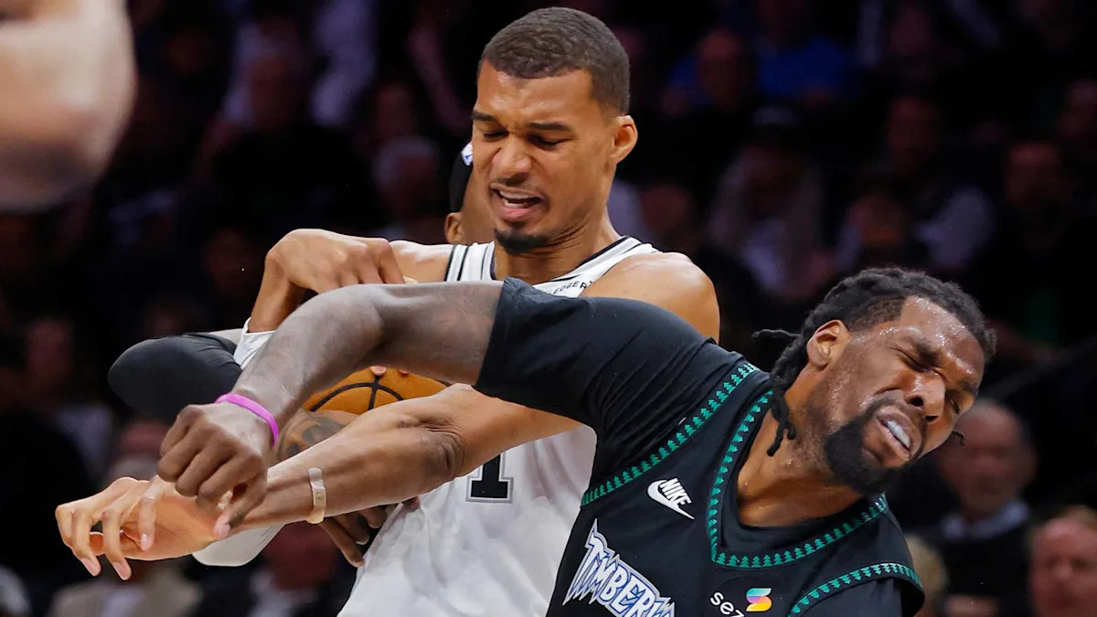 Timberwolves&rsquo; Naz Reid makes cold response to Victor Wembanyama&rsquo;s elbow