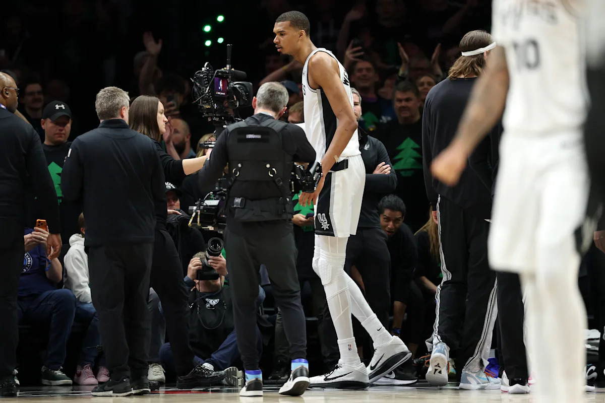 Spurs star Victor Wembanyama won't face fine, suspension after Game 4 ejection for elbowing Naz Reid