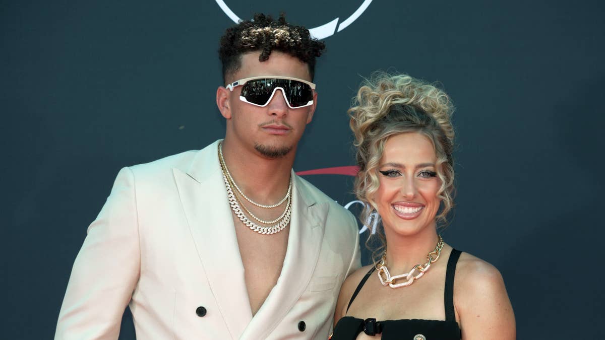 Patrick Mahomes Celebrates Brittany's Champion for Change Award at CPKC Stadium