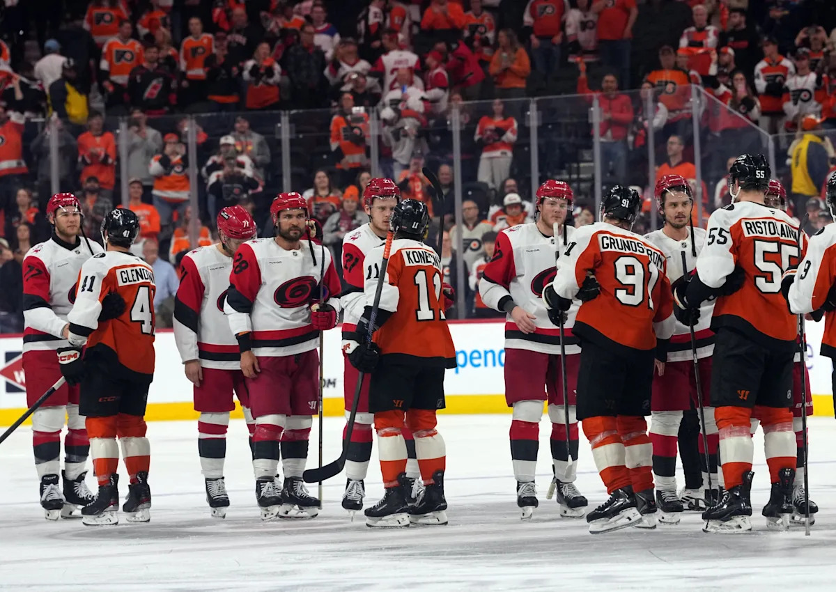 NHL Playoffs: Hurricanes Sweep Flyers, Make History in OT Win NHL Playoffs: Hurricanes Sweep Flyers, Make History in OT Win