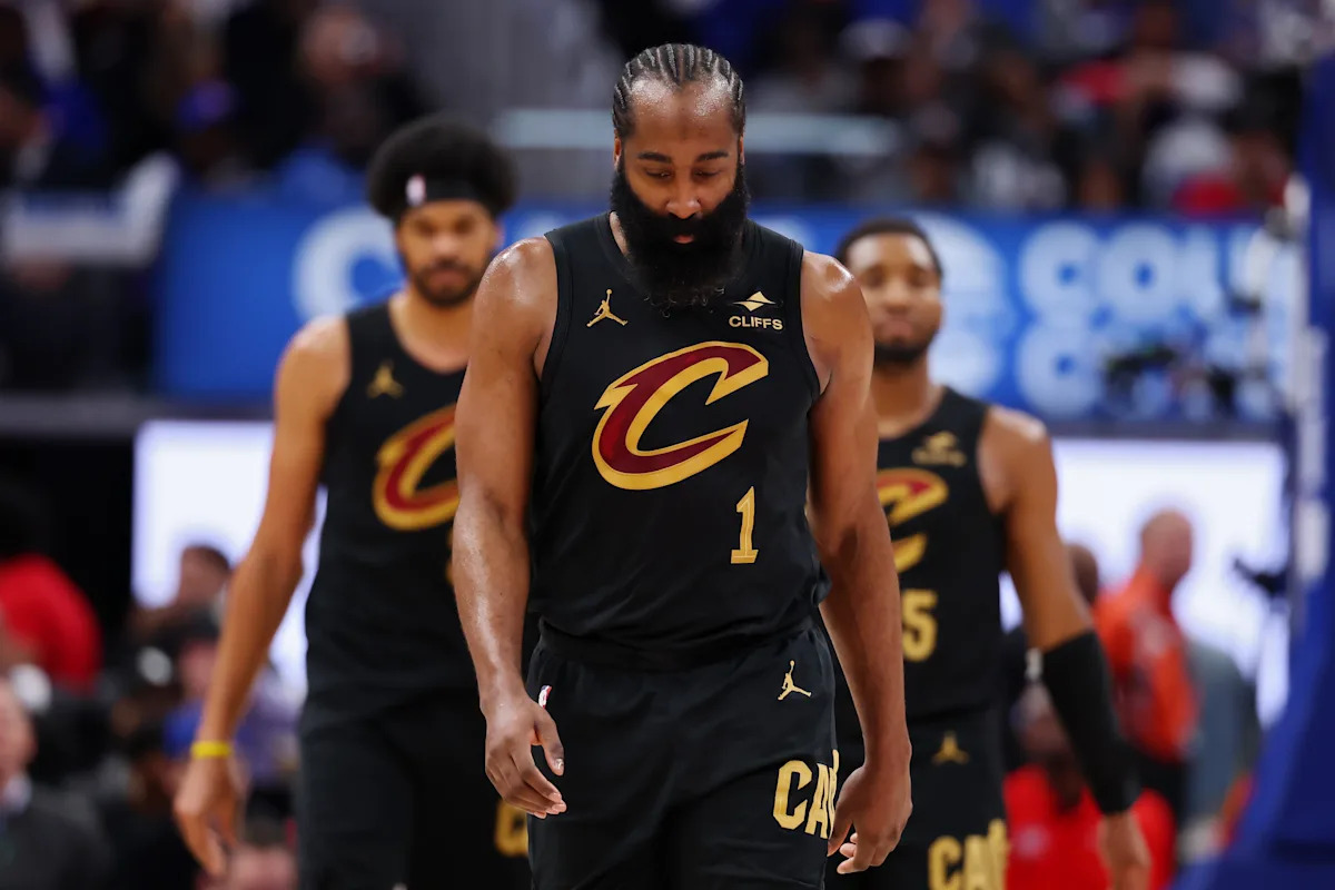 James Harden's struggles continue in Cavaliers' Game 2 loss to Pistons, with turnovers piling up vs. Pistons