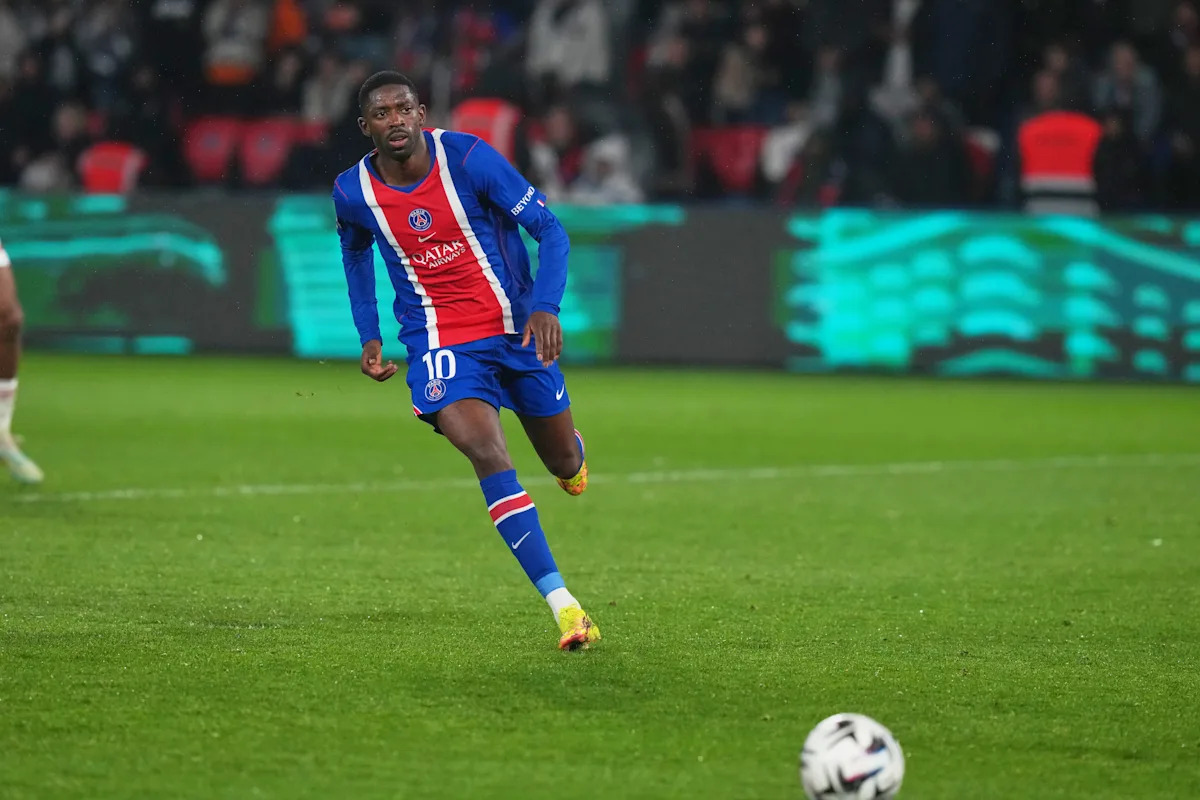Paris Saint-Germain forward Ousmane Demb&eacute;l&eacute; voted Ligue 1's best player for a 2nd straight season