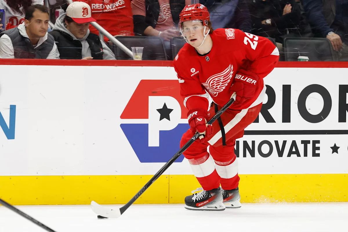 Nate Danielson, Sebastian Cossa Among Red Wings Prospects Listed in The Hockey News' Top 100 Prospects