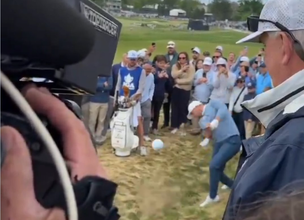 PGA Championship: Wyndham Clark nearly takes someone's head off ... and it wasn't his fault PGA Championship: Wyndham Clark nearly takes someone's head off ... and it wasn't his fault
