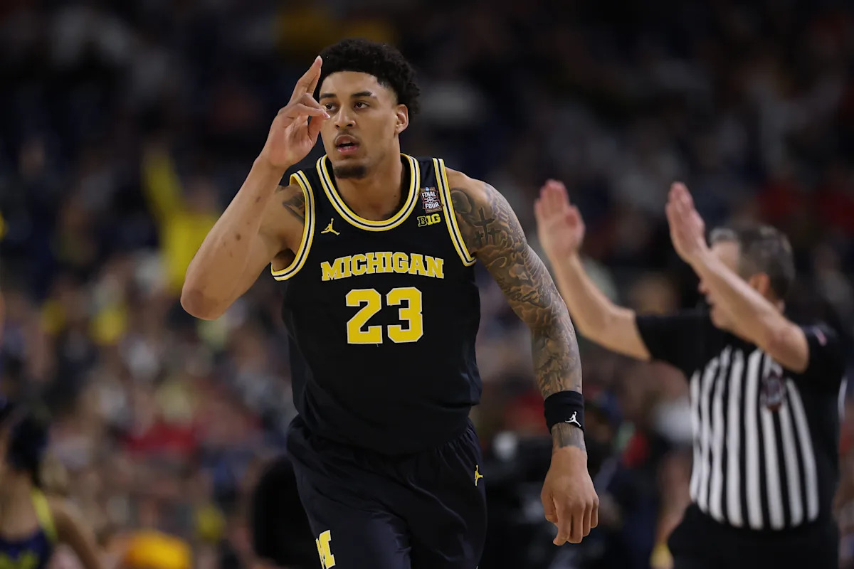 Michigan's Dusty May expects Yaxel Lendeborg to play in national championship: 'He played the second half like a 38-year-old at the YMCA'