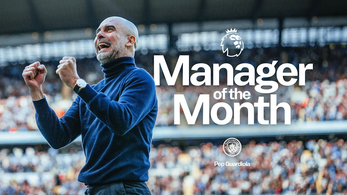 Guardiola named Premier League Manager of the Month for April