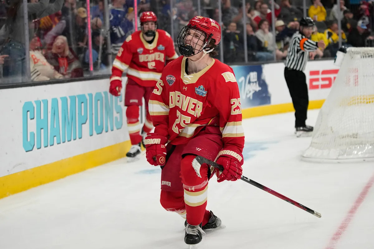 Frozen Four: Denver beats Michigan in double OT, 4-3, advances to NCAA ice hockey national championship vs. Wisconsin
