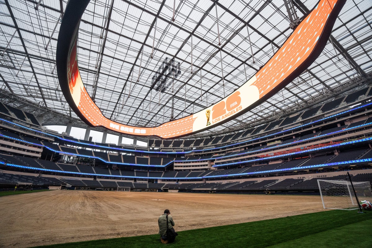 Los Angeles&rsquo; World Cup stadium awaits new grass pitch 30 days before its first match
