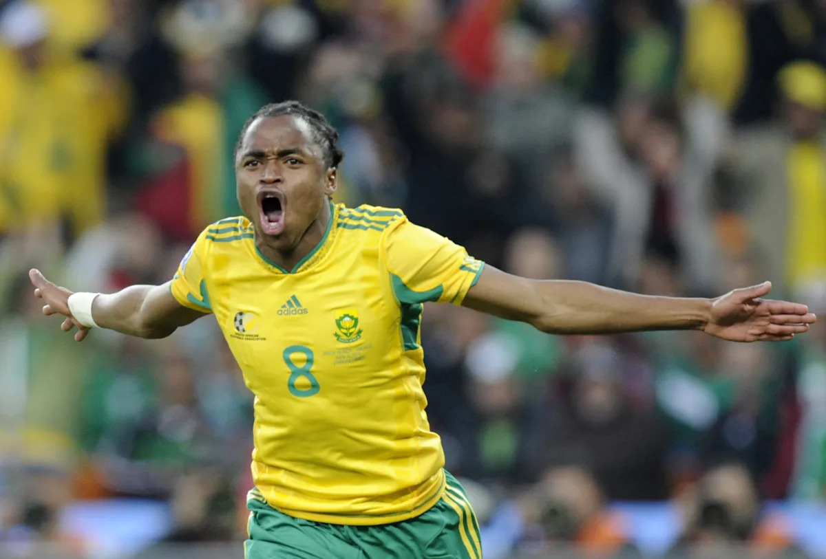 49 days to the World Cup: Siphiwe Tshabalala opens 2010 tournament with stunning goal for hosts South Africa 49 days to the World Cup: Siphiwe Tshabalala opens 2010 tournament with stunning goal for hosts South Africa