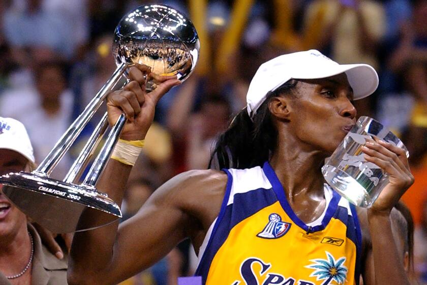 Lisa Leslie moved as she becomes the first Sparks star with statue outside Crytpo.com Arena