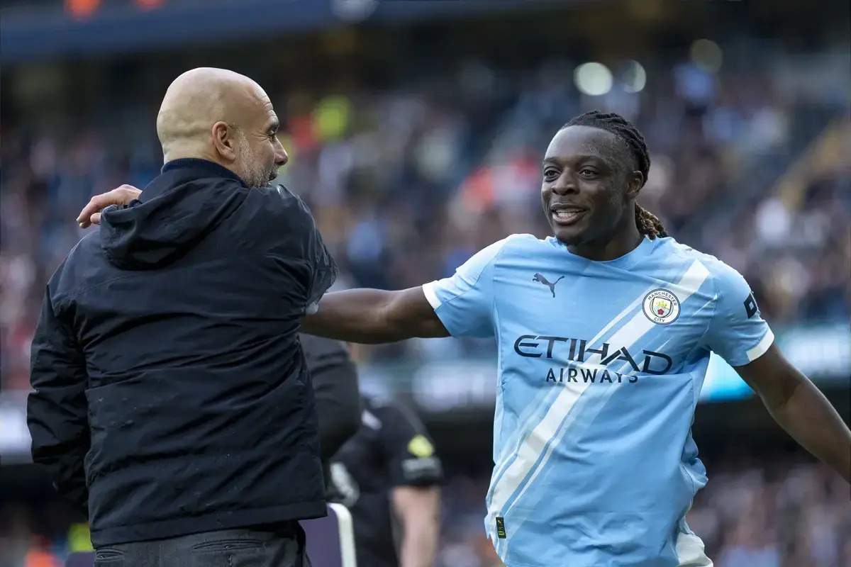 Jeremy Doku can compete with Lamine Yamal and Vinicius Jr, says Pep Guardiola