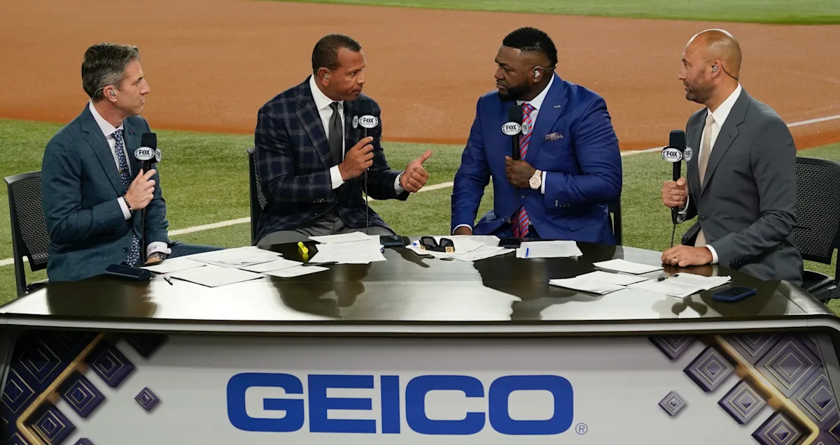 Fox putting David Ortiz, Alex Rodriguez, Derek Jeter in broadcast booth for Red Sox-Yankees Fox putting David Ortiz, Alex Rodriguez, Derek Jeter in broadcast booth for Red Sox-Yankees