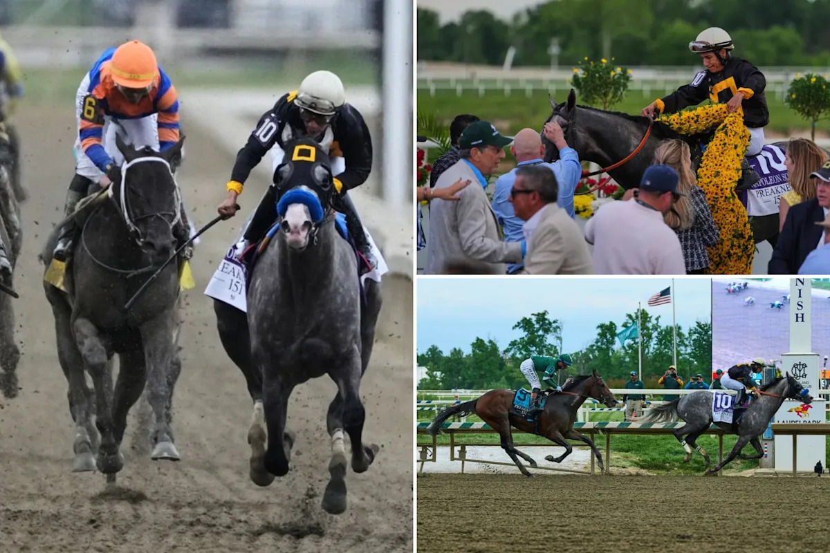 Napoleon Solo pulls ahead to win 2026 Preakness Stakes